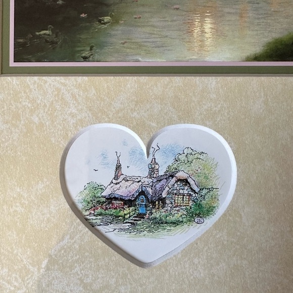 Thomas kinkade 1996 stepping stone cottage “framed art print with COA - Picture 4 of 9
